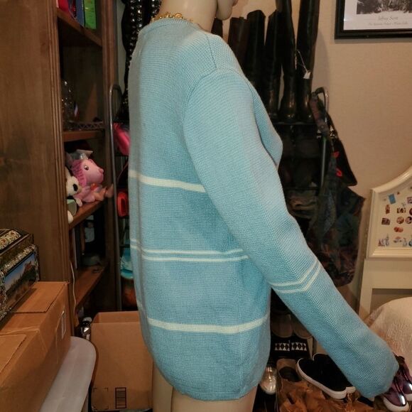 Lido of California pure Virgin wool light Blue sweater - Picture 7 of 10